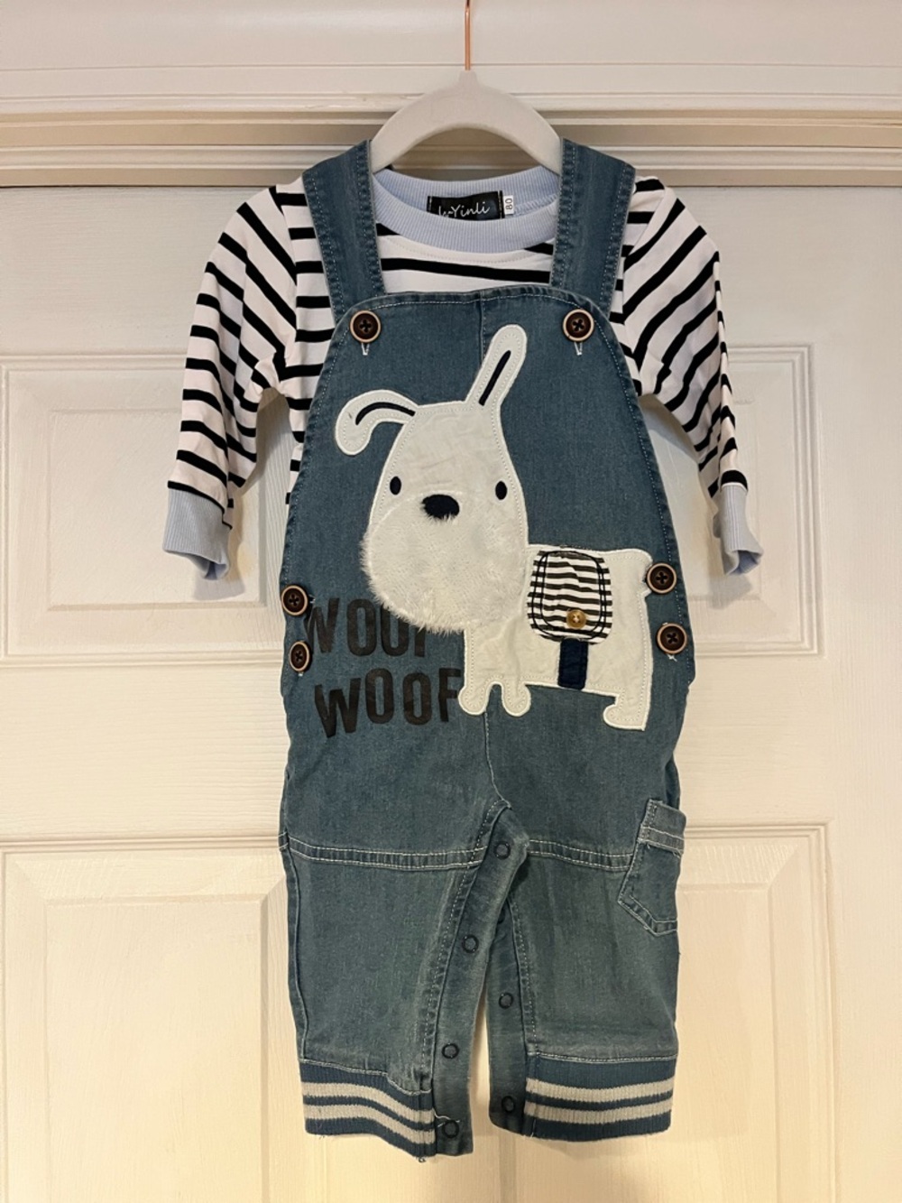NWT Amazon Dog Overalls and Tee Set